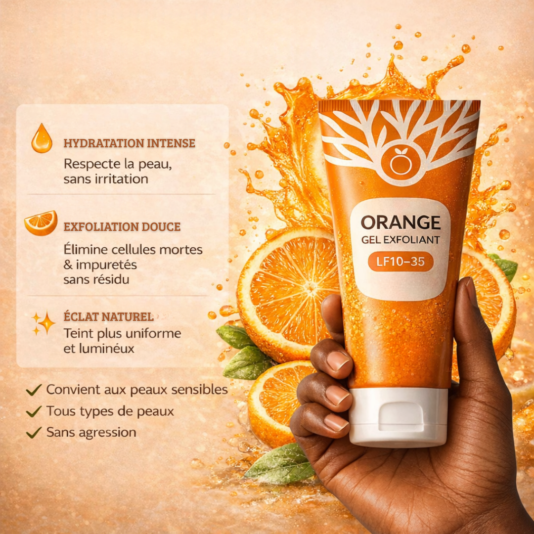 Gel Exfoliant Doux à l'Orange - Adieu taches sombres & rugosités (Visage & Corps)
