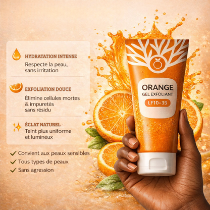 Gel Exfoliant Doux à l'Orange - Adieu taches sombres & rugosités (Visage & Corps)