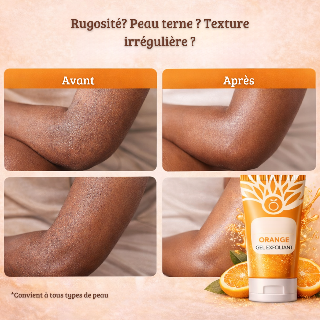 Gel Exfoliant Doux à l'Orange - Adieu taches sombres & rugosités (Visage & Corps)