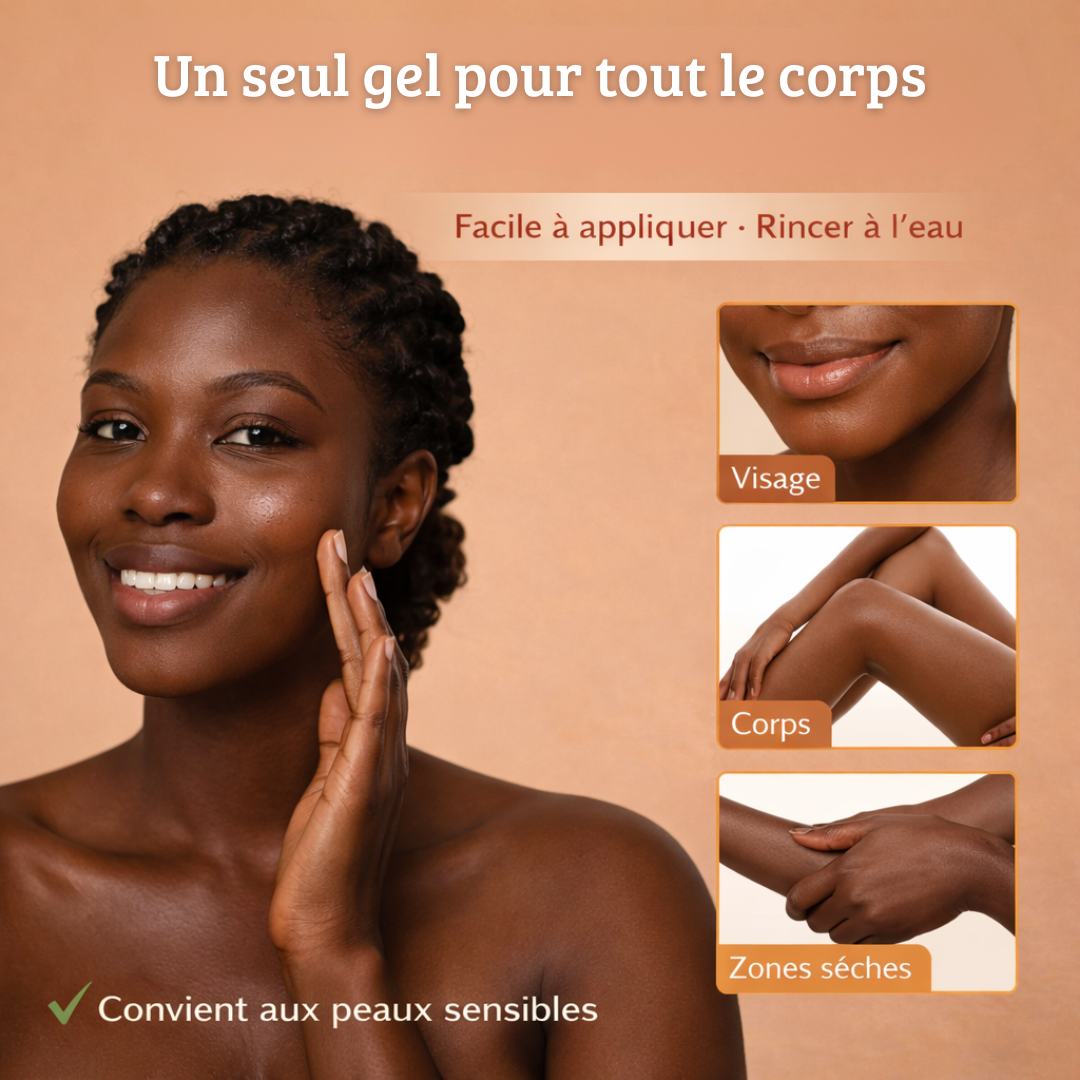 Gel Exfoliant Doux à l'Orange - Adieu taches sombres & rugosités (Visage & Corps)