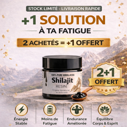Résine de Shilajit Authentique - Décuplez Votre Vitalité et Éliminez la Fatigue