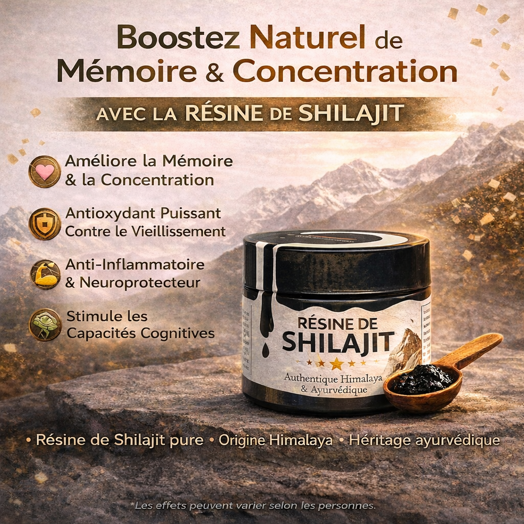 Résine de Shilajit Authentique - Décuplez Votre Vitalité et Éliminez la Fatigue