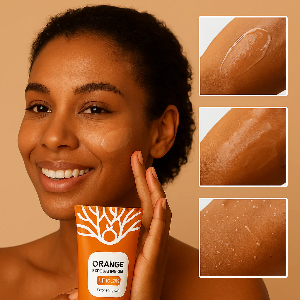 Gel Exfoliant Doux à l'Orange - Adieu taches sombres & rugosités (Visage & Corps)